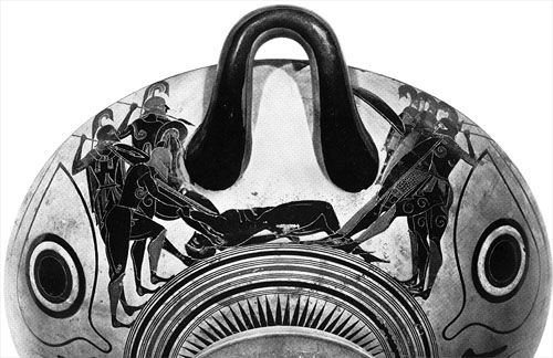 Exekias' kylix - handle